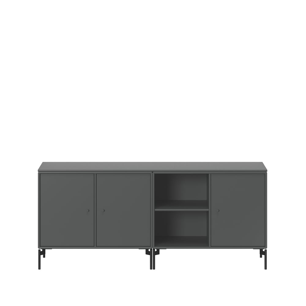 Montana Save sideboard anthracite 04, sortlakerede ben