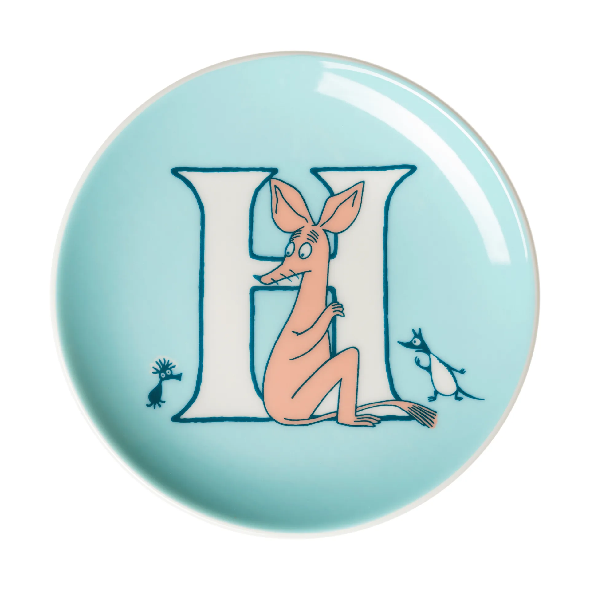 ABC Mumi minitallerken, H, 10,5 cm Moomin Arabia