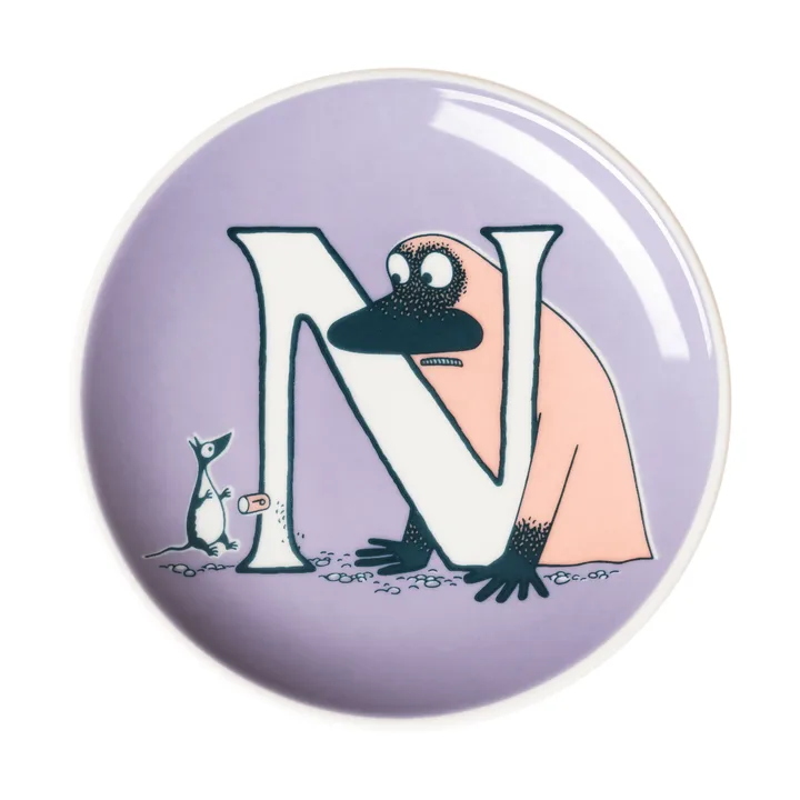 ABC Mumi minitallerken - N, 10,5 cm - Moomin Arabia