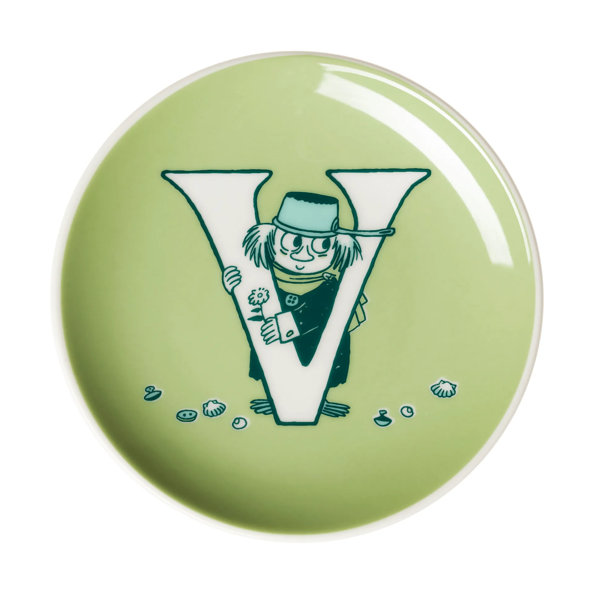 ABC Mumi minitallerken, V, 10,5 cm Moomin Arabia