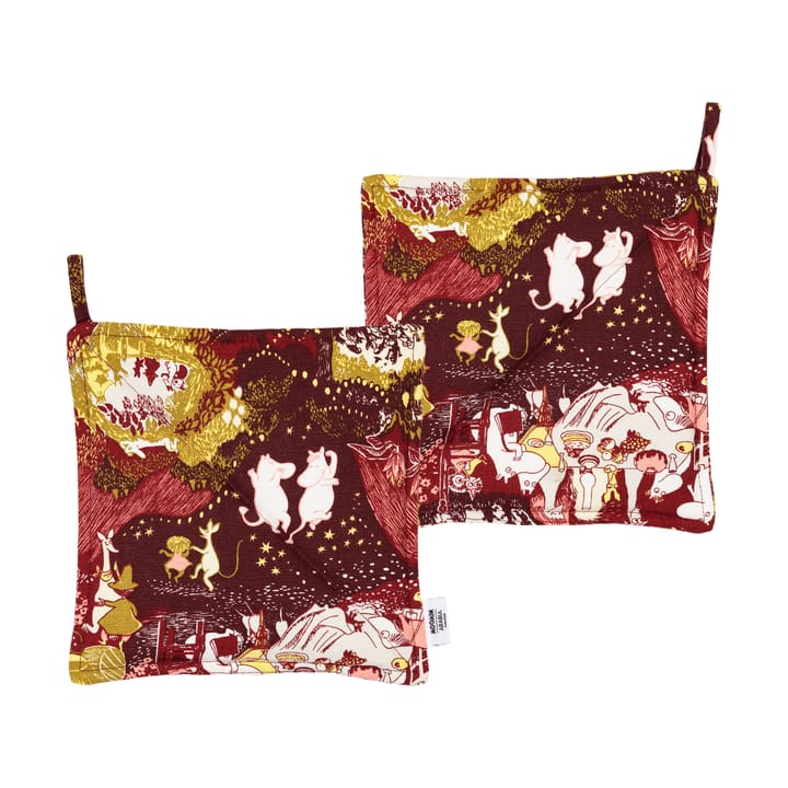 Festlige øjeblikke Mumi grydelap 2-pak - 22x22 cm - Moomin Arabia