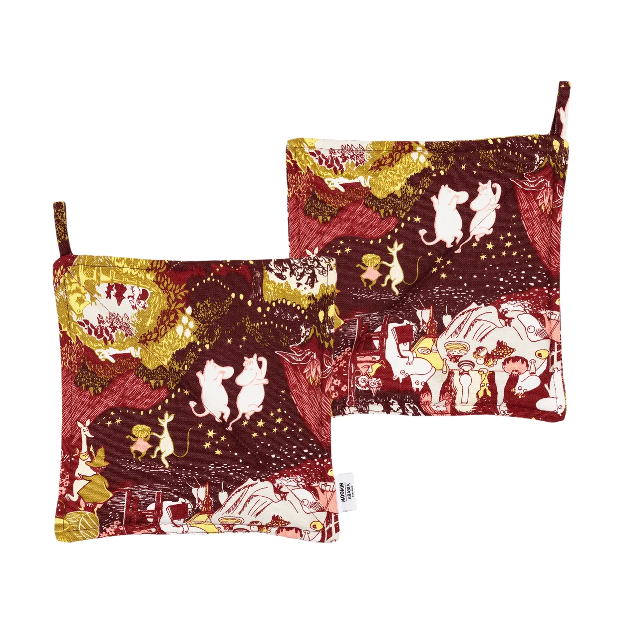 Moomin Arabia Festlige stunder mumi grydelapper 2-pak 22x22 cm