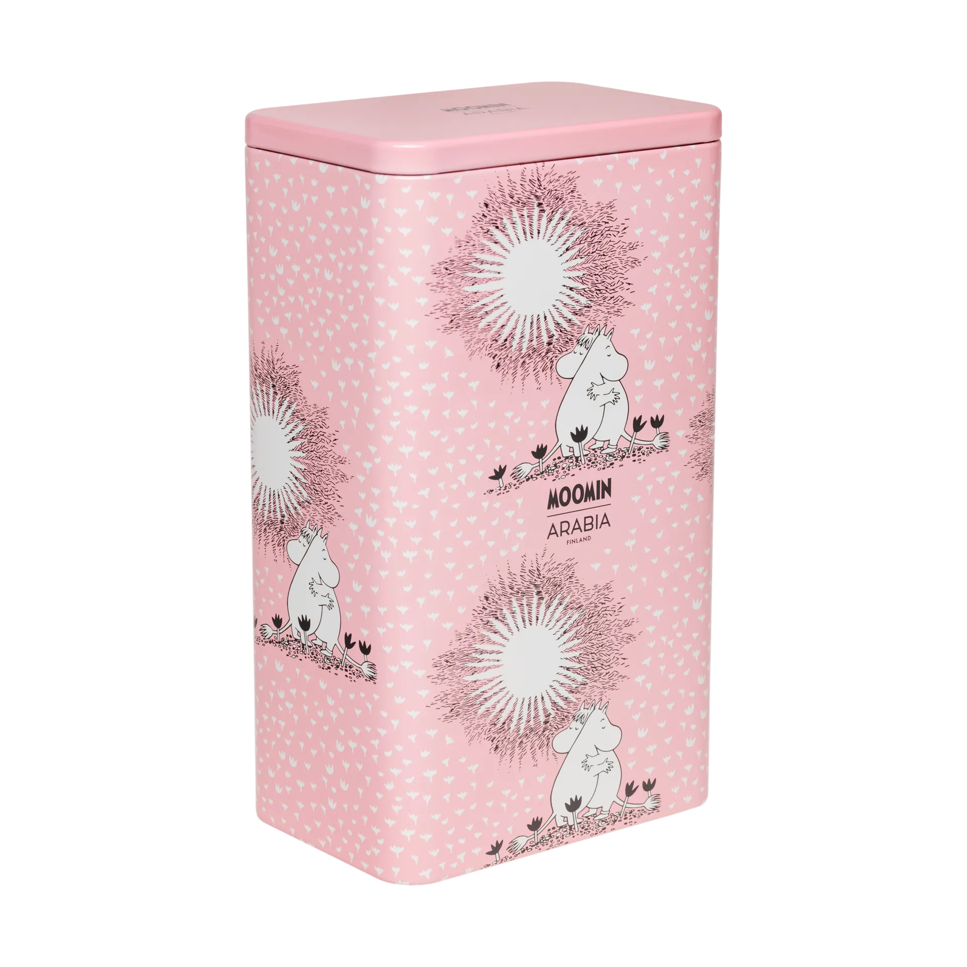 Kärlek mumi kaffedåse 11,2x7,8x19,2 cm, Pink Moomin Arabia