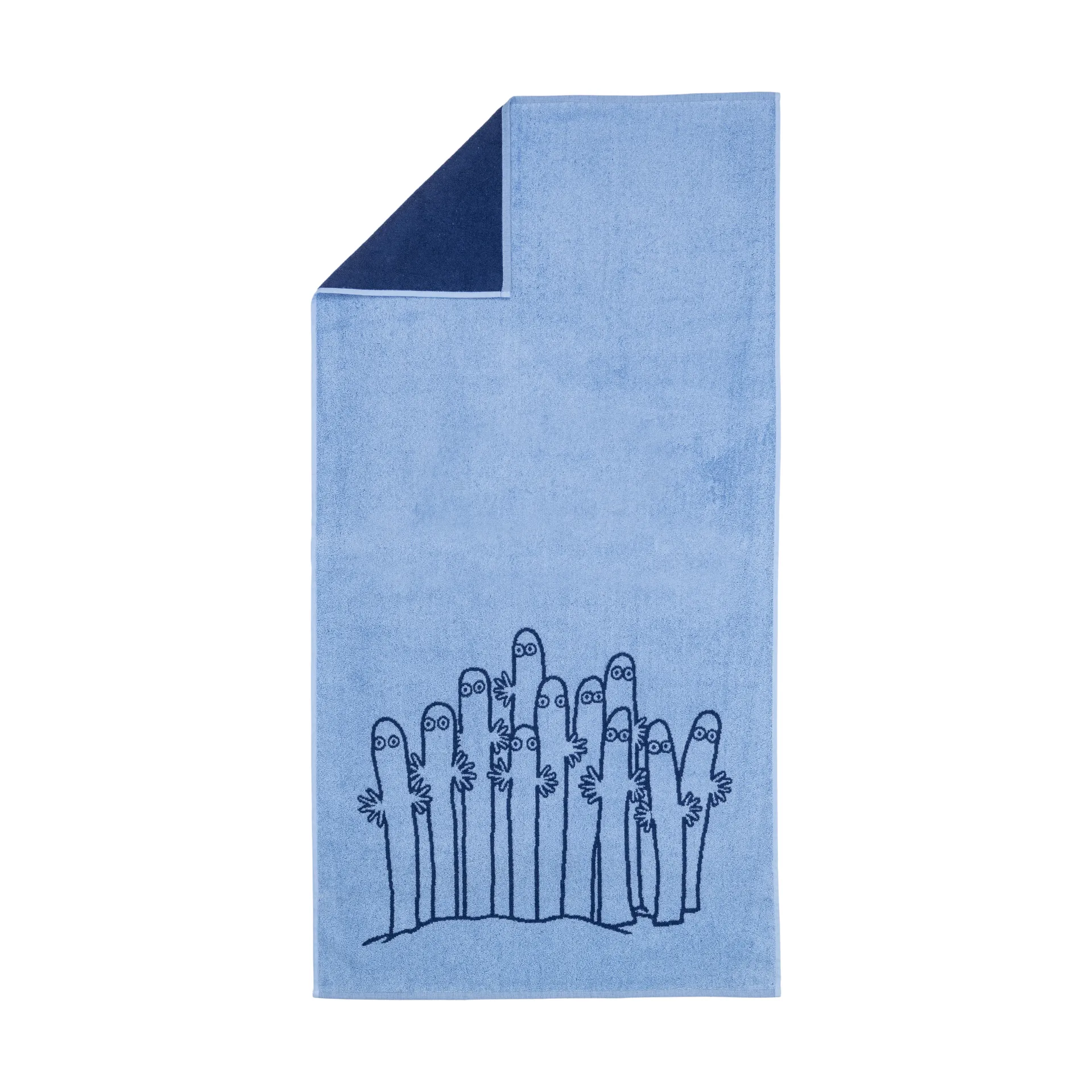 Mumi badehåndklæde 70x140 cm, Hattifnatterne blå Moomin Arabia