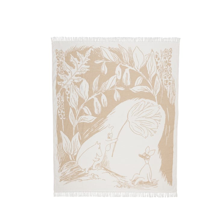 Mumi bomuldsplaid 130x170 cm - Beige - Moomin Arabia