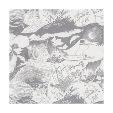 Mumi sengesæt 150x210 cm - Segling, grå - Moomin Arabia