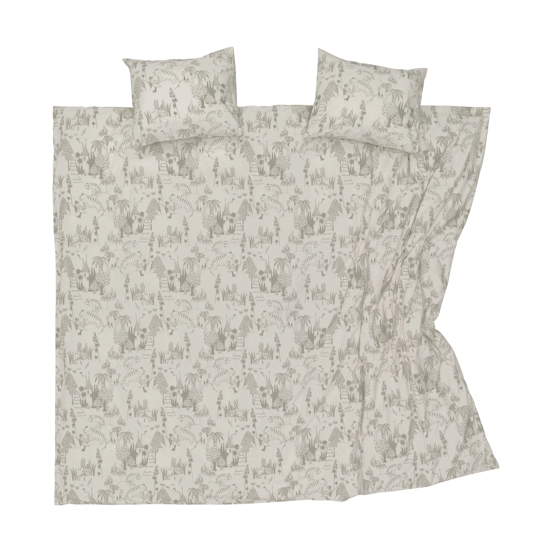 Mumi sengetøj 240x210 cm, Havefest beige Moomin Arabia