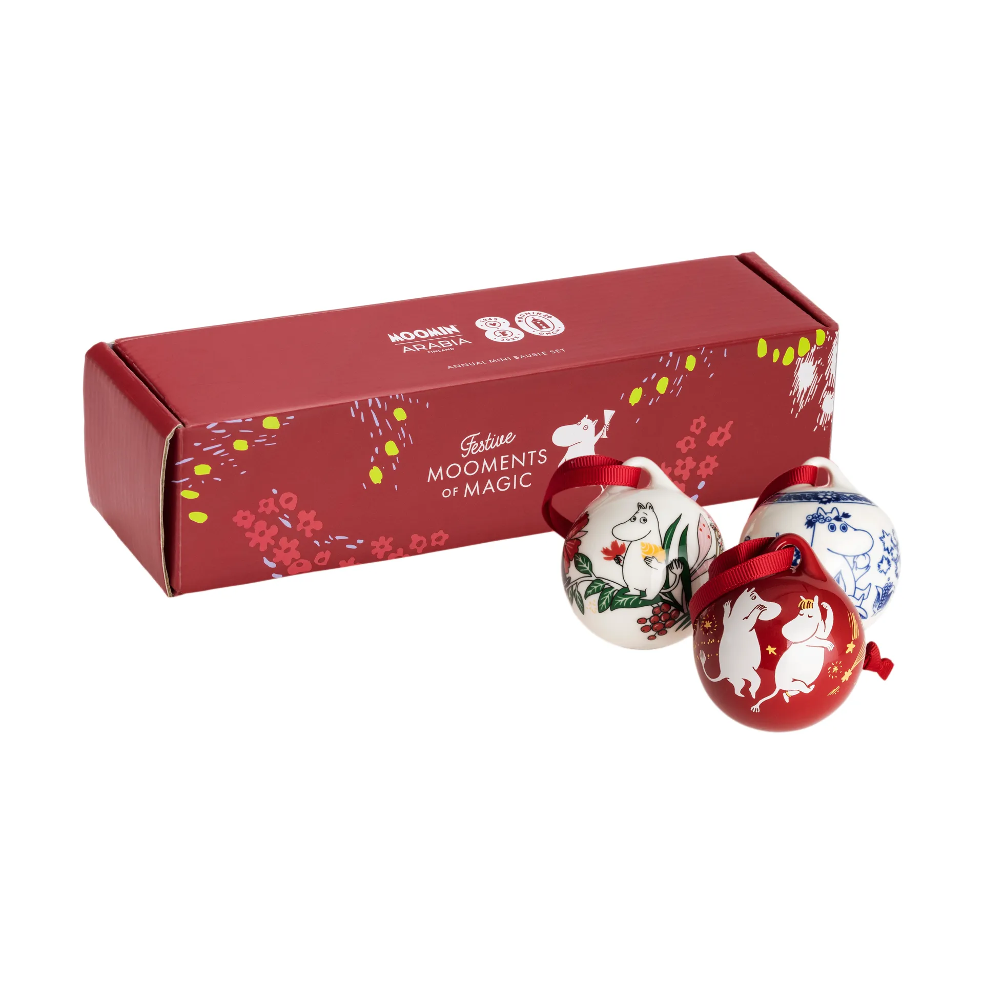 Mumin årskugle Ø5 cm 3 dele, 2025 Moomin Arabia