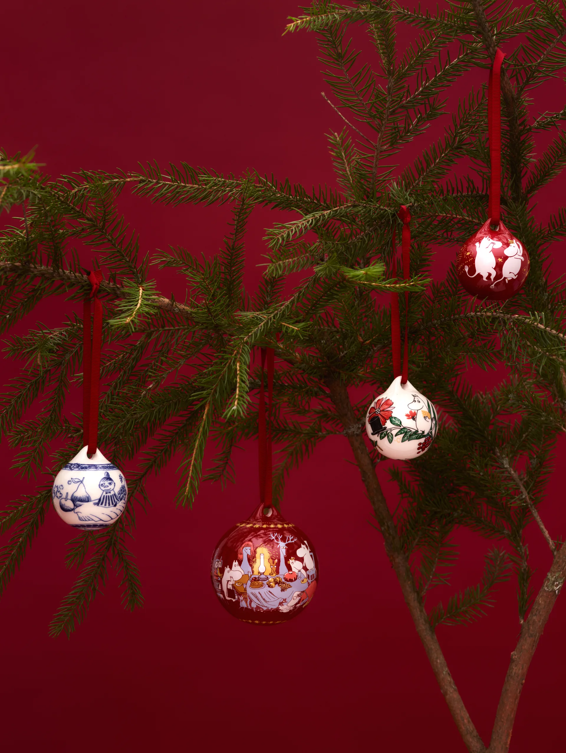 Mumin årskugle Ø8 cm, 2025, Festlige stunder Moomin Arabia