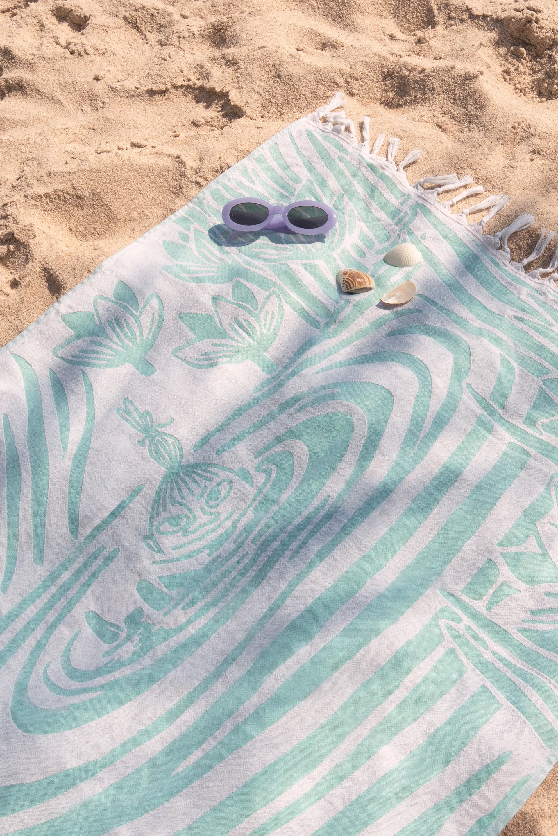 Mumin Hamam håndklæde 80x150 cm, Flerfarvet Moomin Arabia