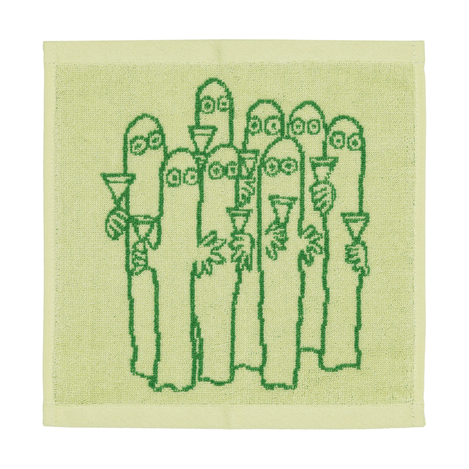 Mumin håndklæde 25x25 cm, Hattifnattarna, grøn Moomin Arabia