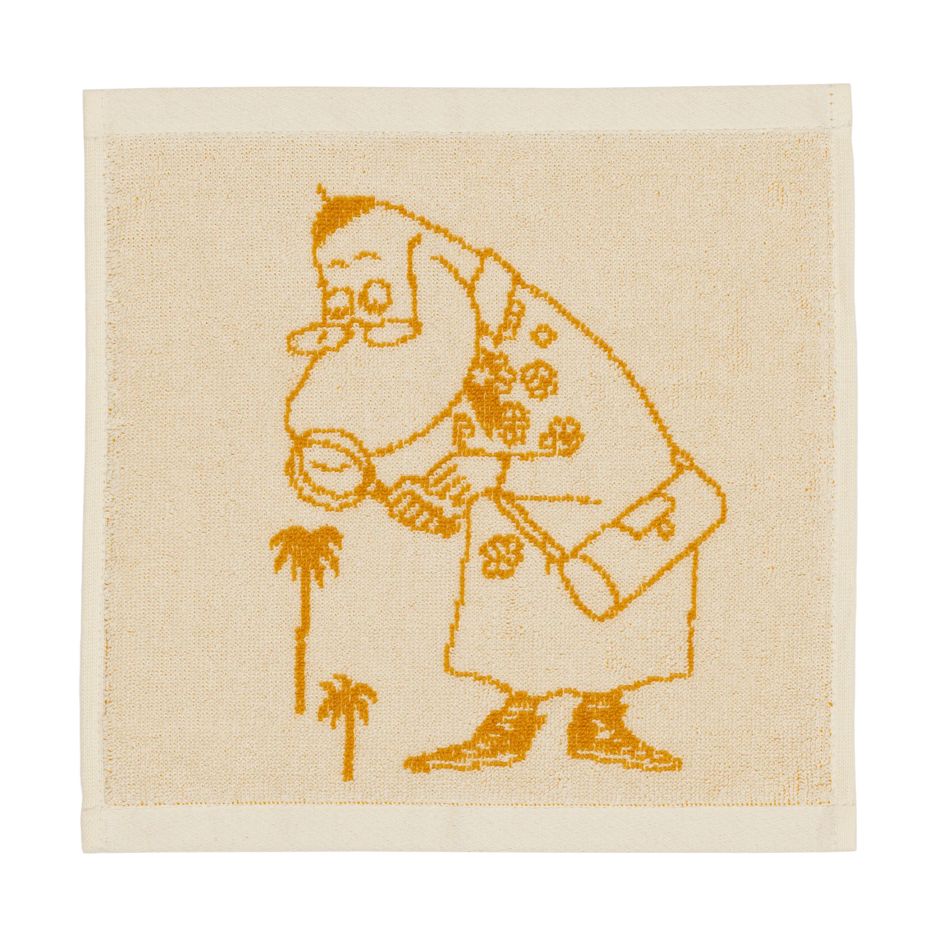 Mumin håndklæde 25x25 cm, Hemulen, okker Moomin Arabia