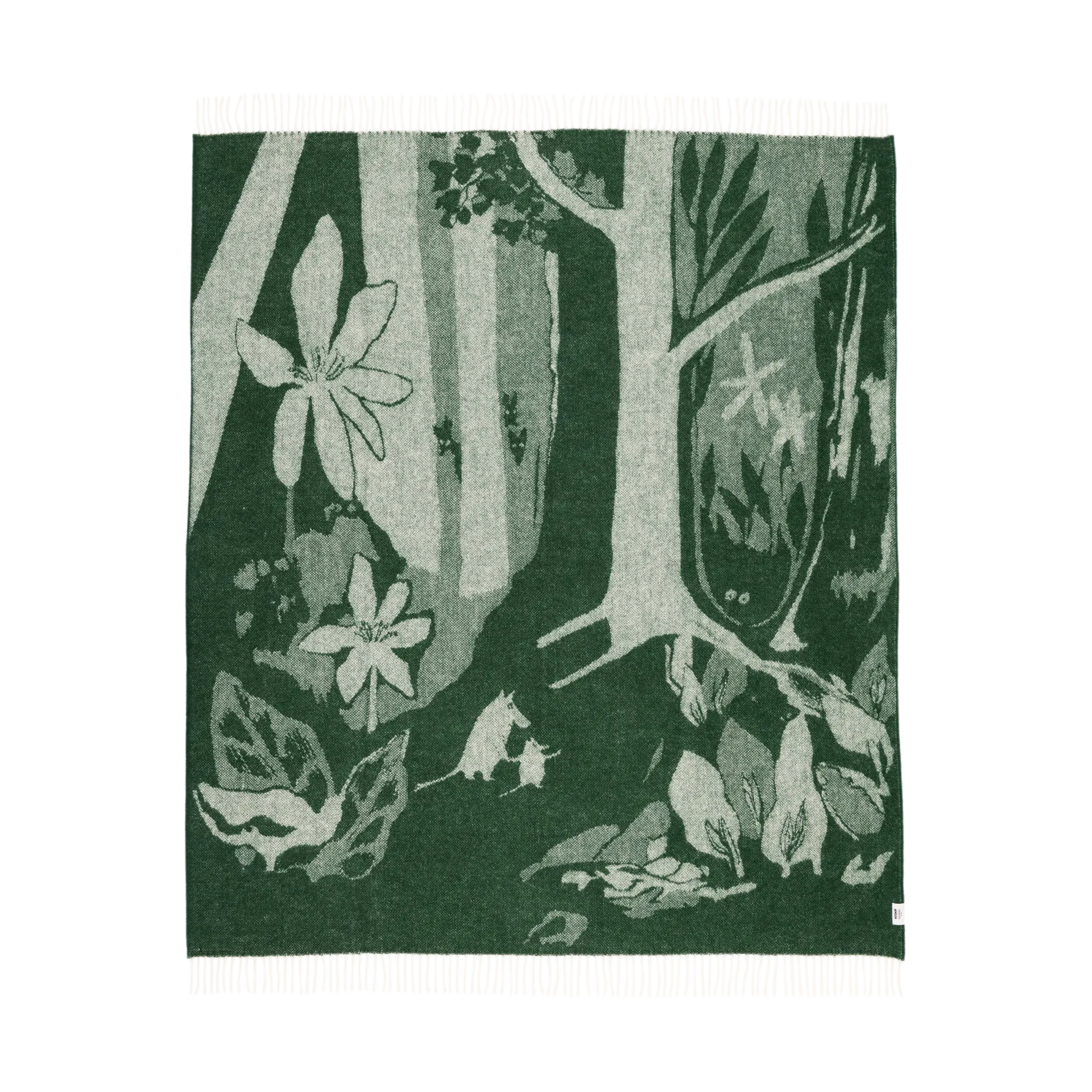 Mumin uldplaid 130x170 cm, Grøn Moomin Arabia