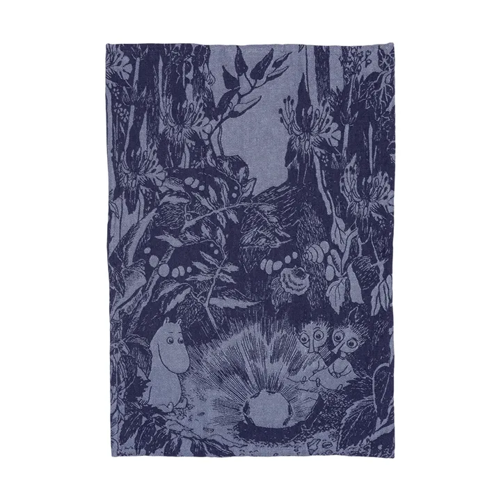 Mystikens skog Mumin viskestykke - Blå, 45x66 cm - Moomin Arabia