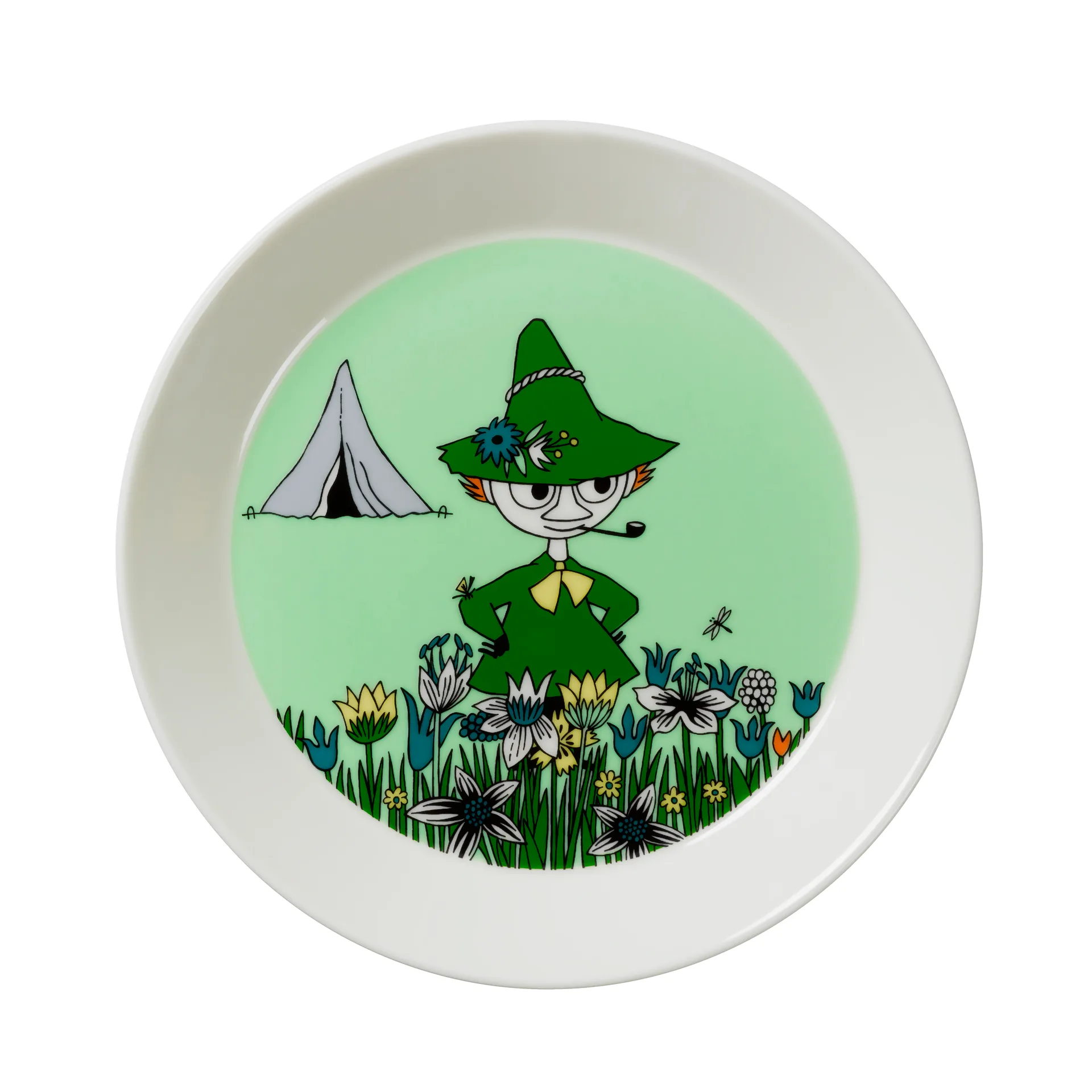 Snusmumriken tallerken, grøn Moomin Arabia