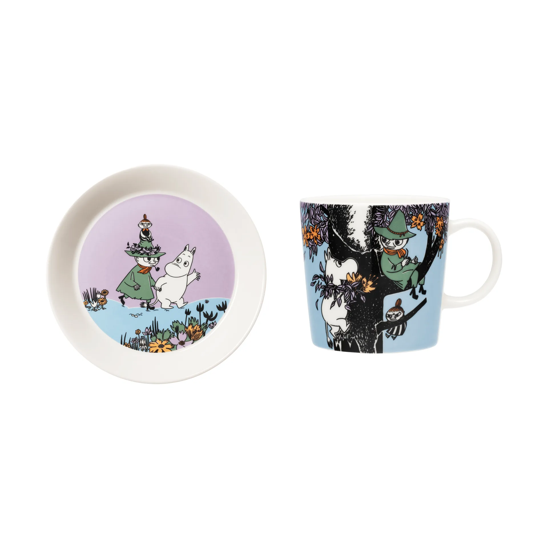 Vänner för alltid Mumitrold krus & tallerken, 2 dele Moomin Arabia