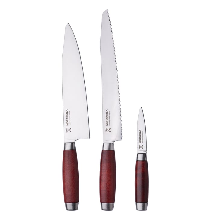 Morakniv knivsæt 3 dele, Rød Morakniv
