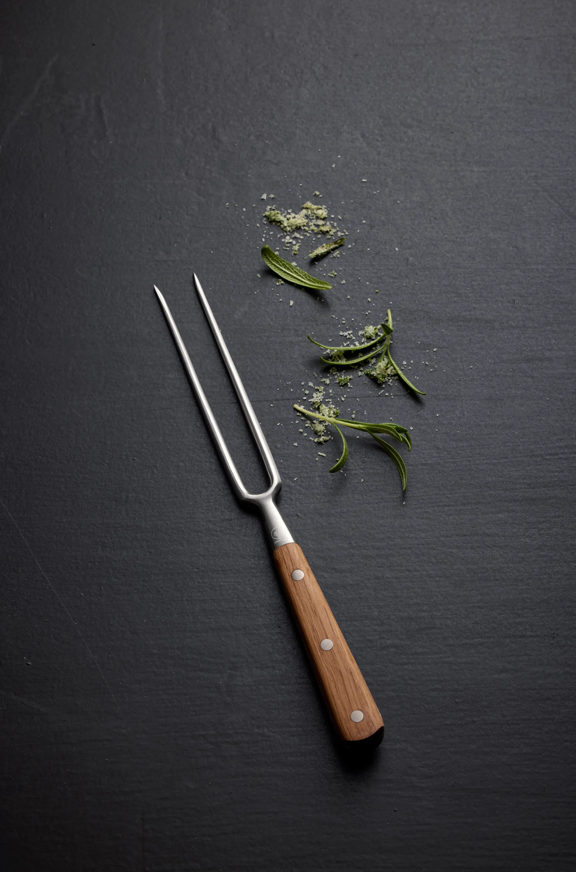 Foresta stegegaffel 28 cm, Rustfrit stål/Eg Morsø