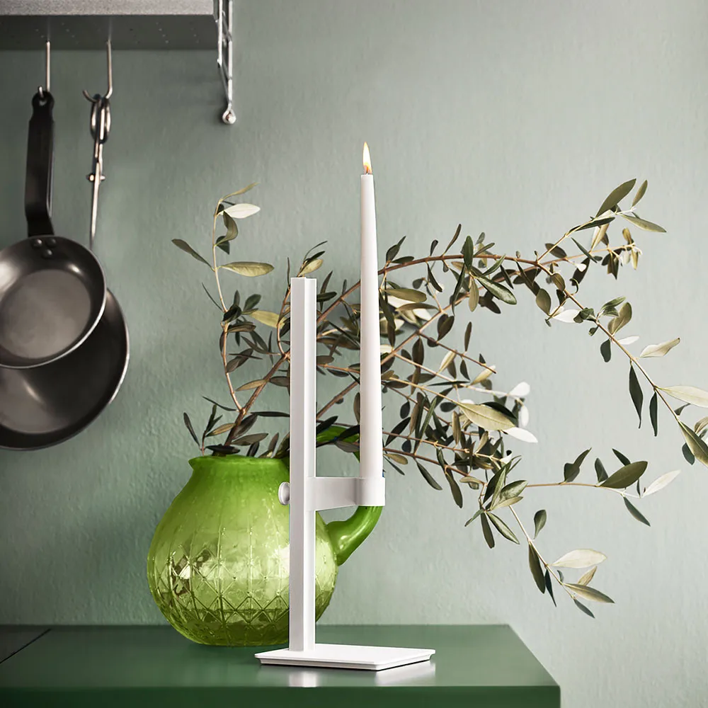 Museum lysestage, hvid Museum