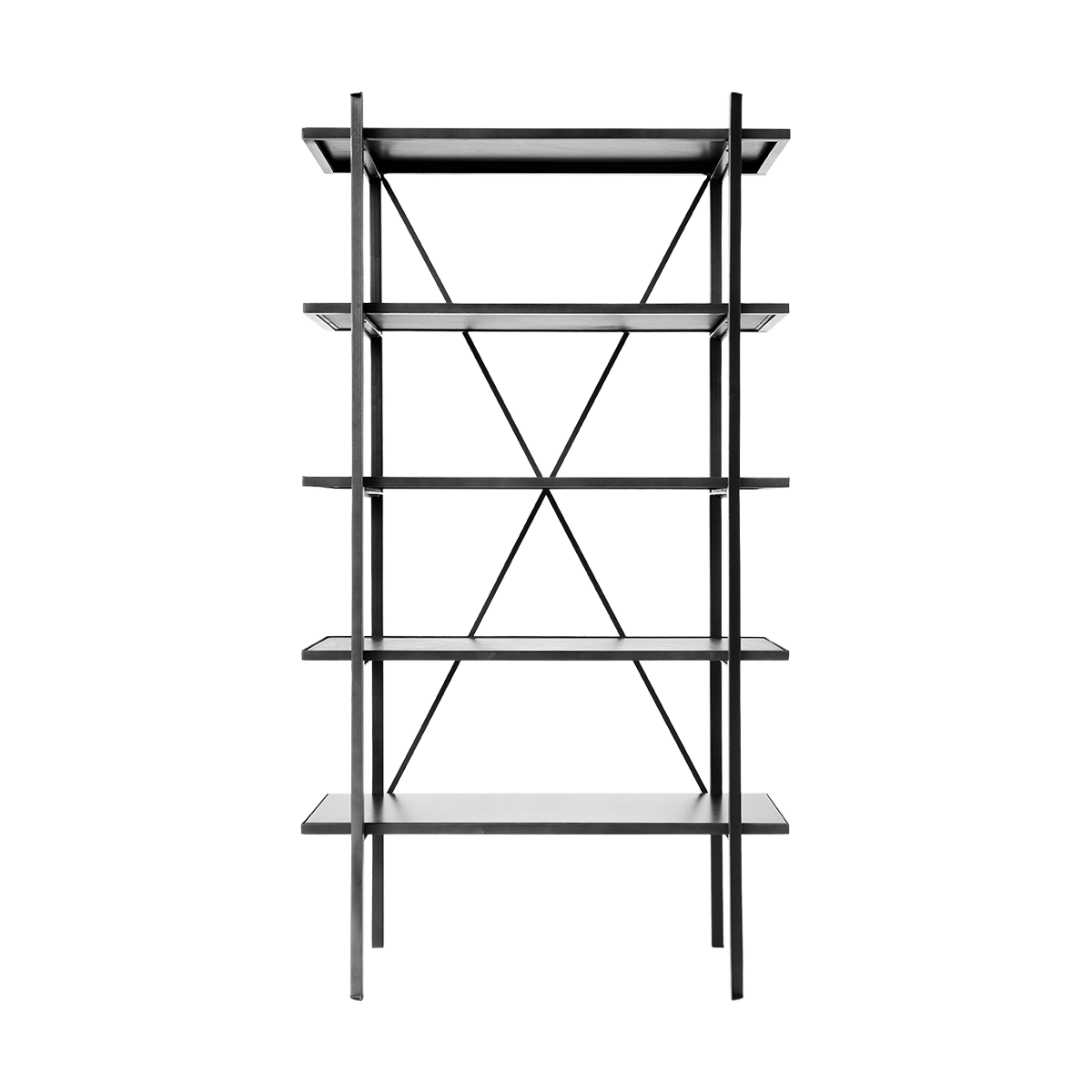 MUUBS Austin gulvhylde 90x160 cm Sort | Skandinavisk Design | Hylder & reolsystemer | Sort