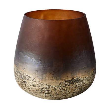 Lana vase Ø15x15 cm - Brown-gold - MUUBS