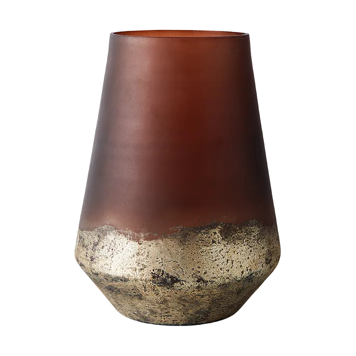 Lana vase Ø18x26 cm, Brown-gold MUUBS