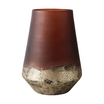 Lana vase Ø18x26 cm - Brown-gold - MUUBS