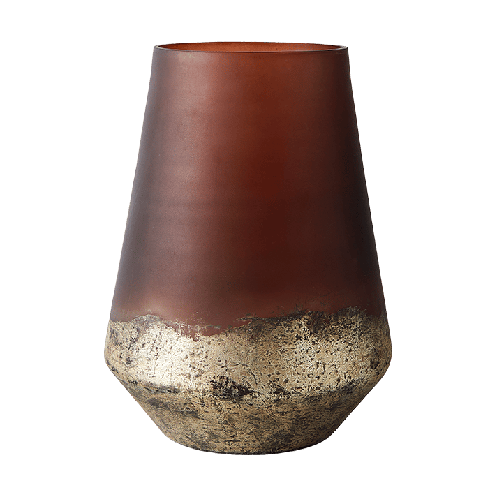 Lana vase Ø18x26 cm - Brown-gold - MUUBS