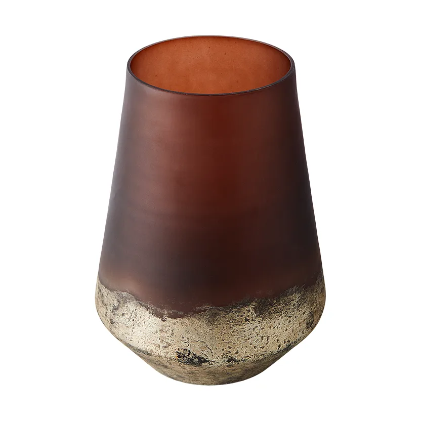 Lana vase Ø18x26 cm, Brown-gold MUUBS