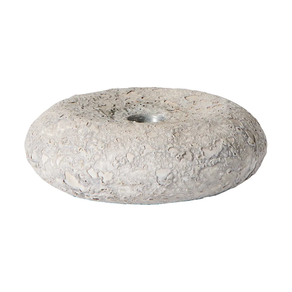 MUUBS Luna lysestage Grey, Ø13×4,8 cm