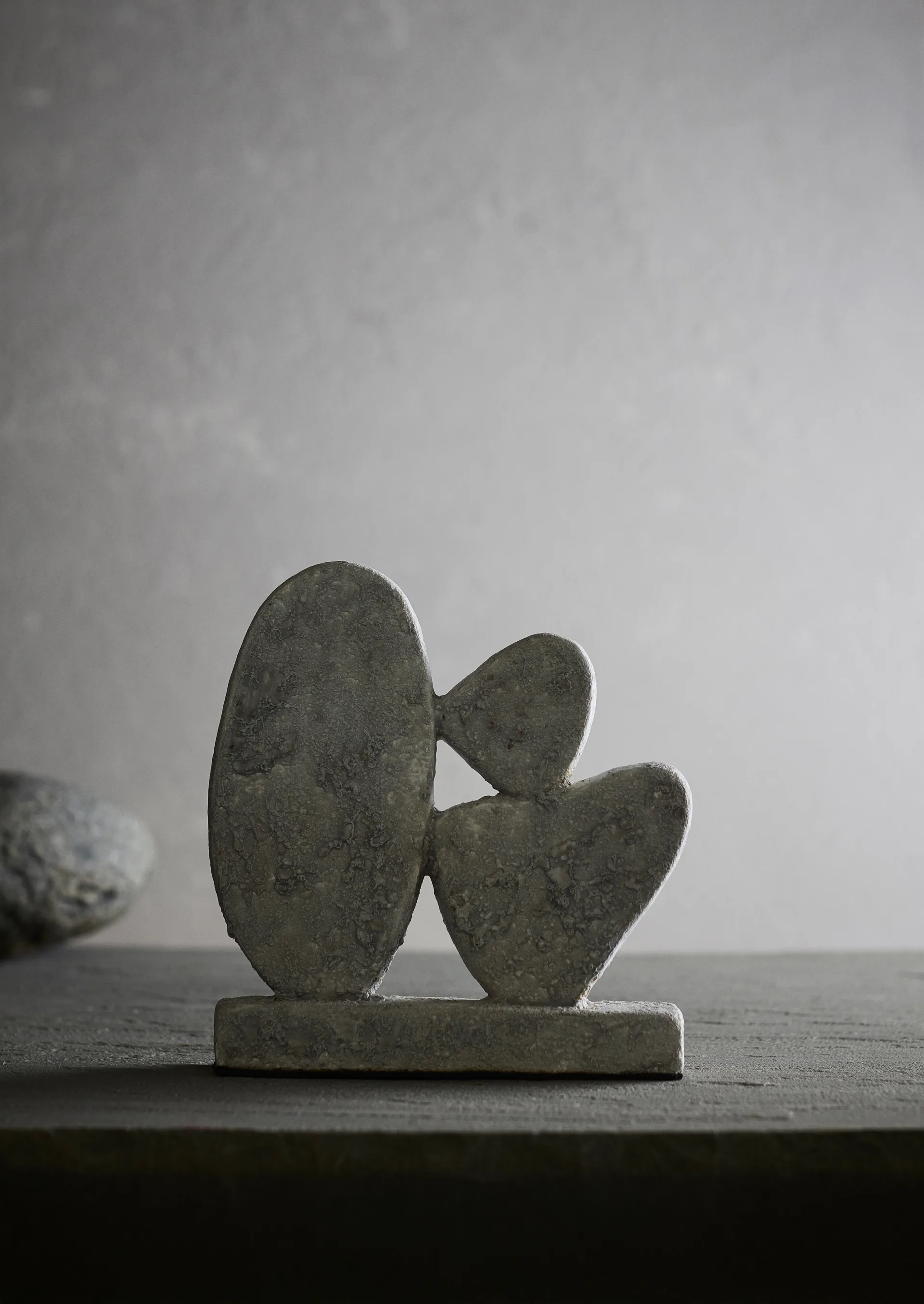 Luna skulptur, Grey, 12x3x21,5 cm MUUBS