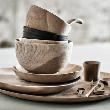 Muubs teak tallerken 18 cm - Natur - MUUBS