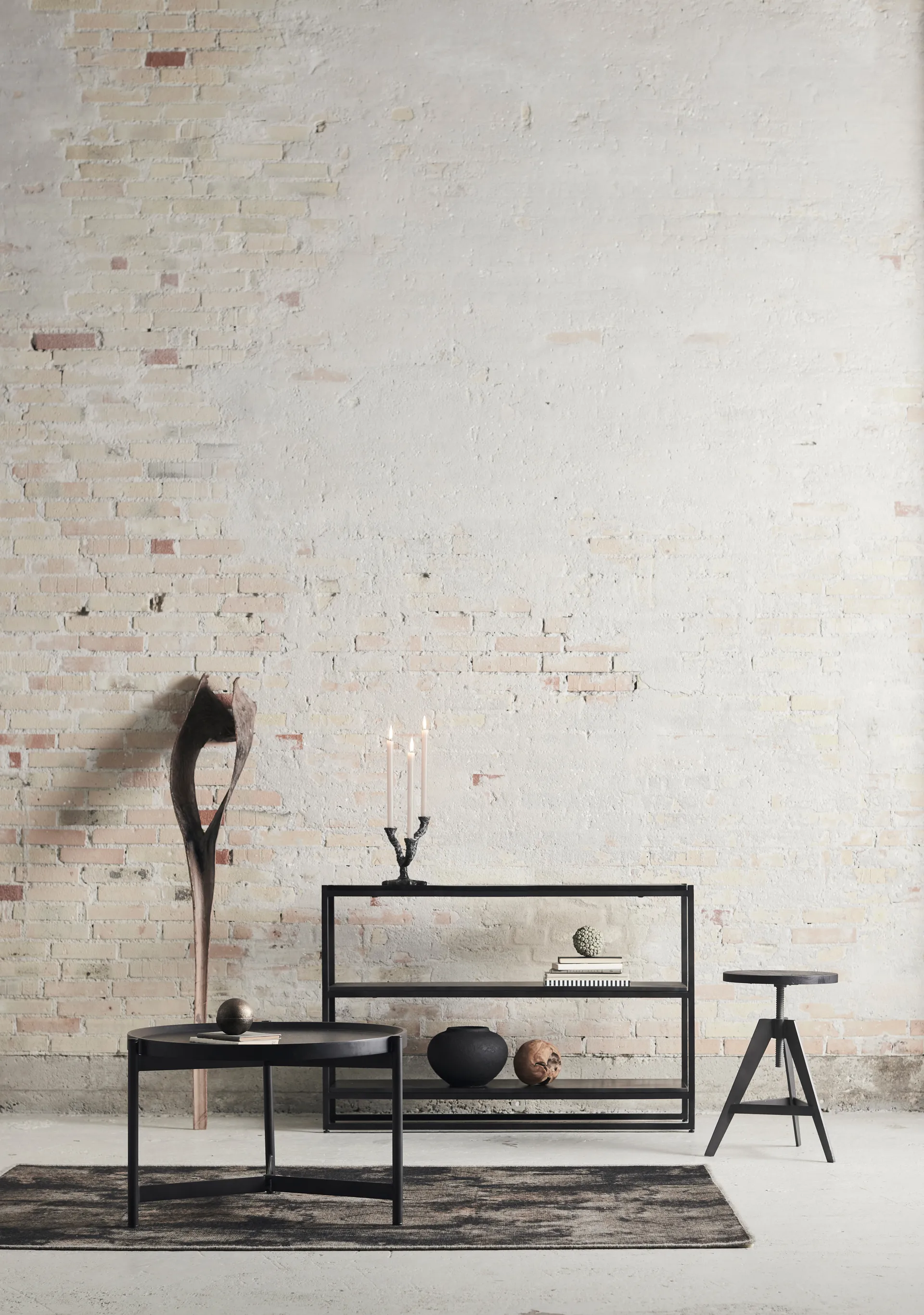 Nevada sofabord Ø70 cm, Sort MUUBS