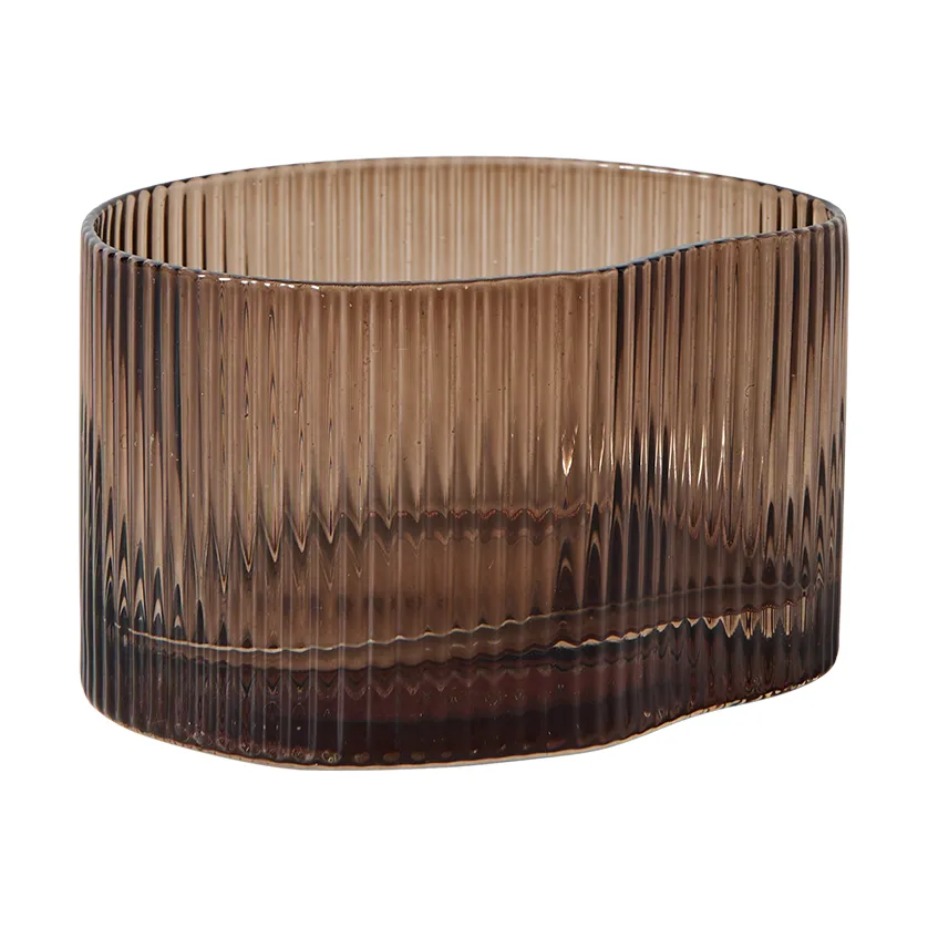 Ripe drikkeglas lavt 20 cl, Smoked brown MUUBS