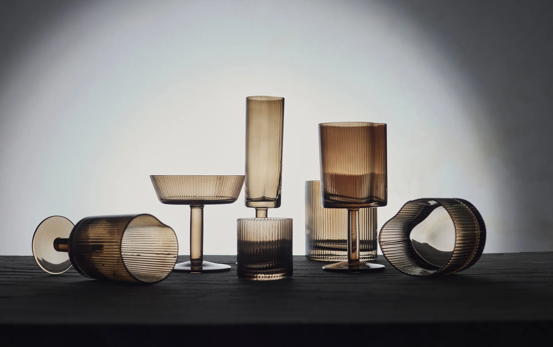 Ripe glas 39 cl, Smoked brown MUUBS