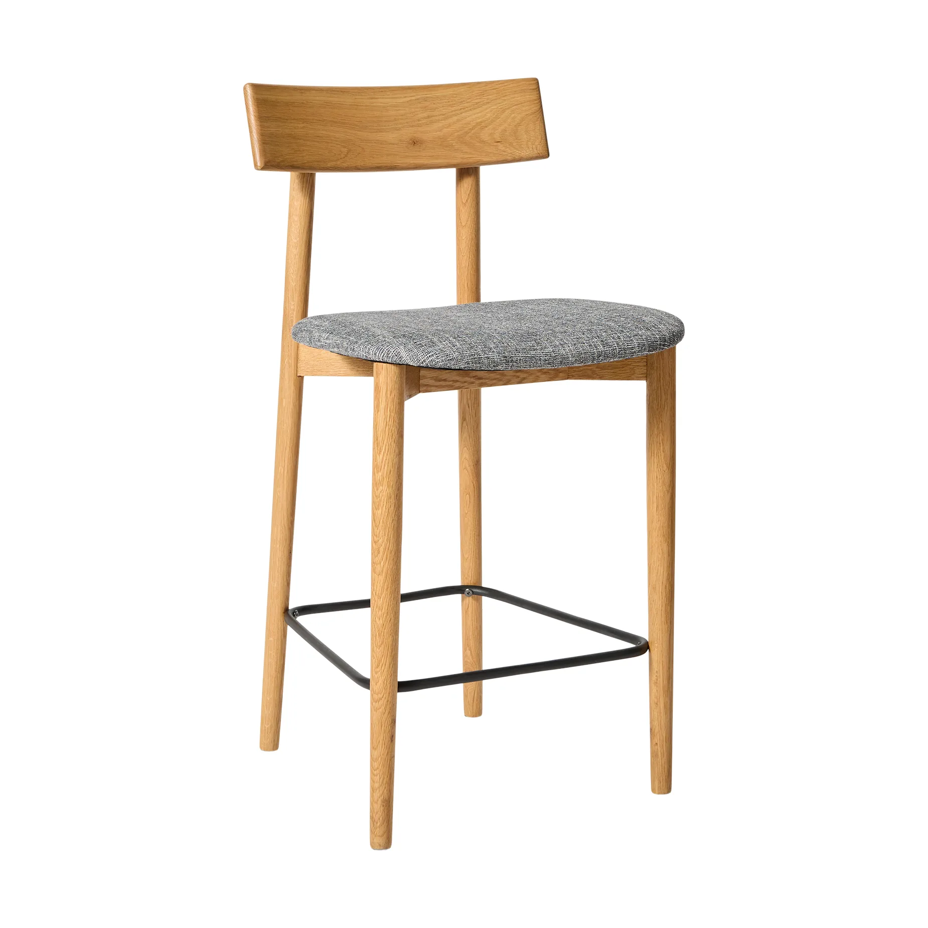 Tetra barstol, Betongfarvet stof-naturolieret eg MUUBS
