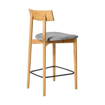 Tetra barstol - Betongfarvet stof-naturolieret eg - MUUBS