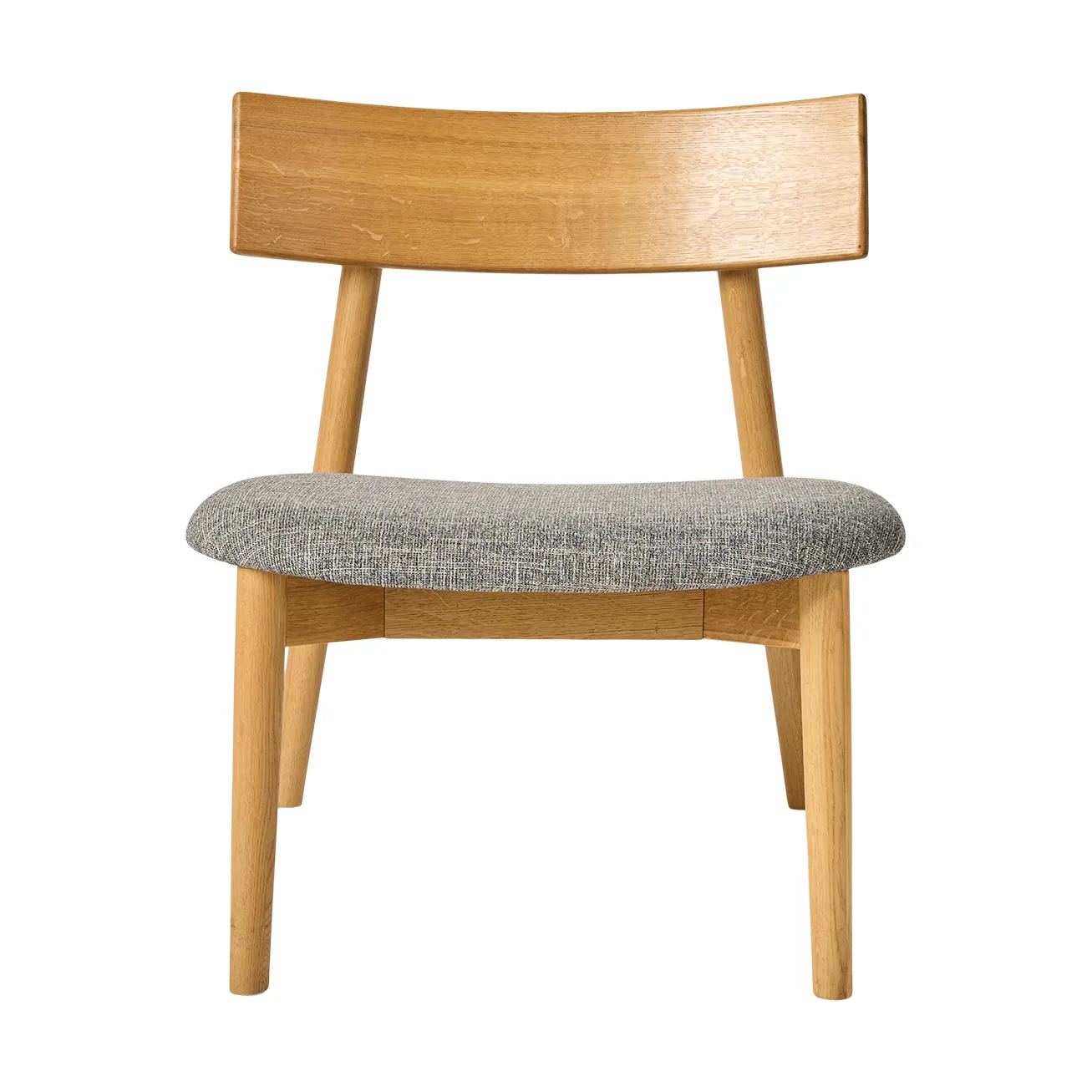 Tetra lounge chair, Betonfarvet stof-naturolieret eg MUUBS