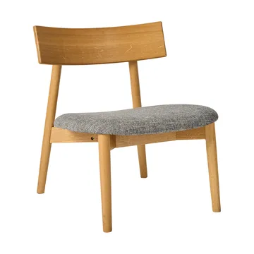 Tetra lounge chair - Betonfarvet stof-naturolieret eg - MUUBS
