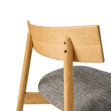 Tetra lounge chair - Betonfarvet stof-naturolieret eg - MUUBS