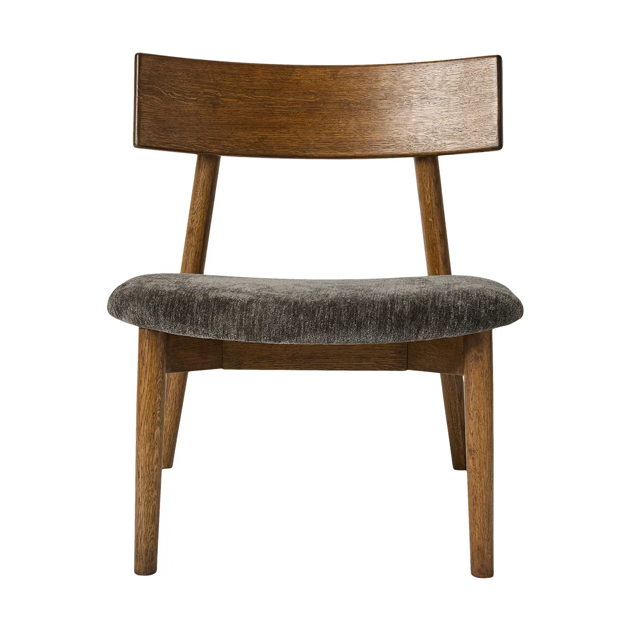 Tetra lounge chair, Granitfarvet stof-mørkolieret eg MUUBS