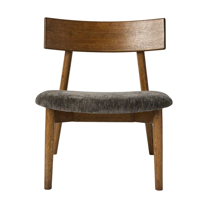 Tetra lounge chair - Granitfarvet stof-mørkolieret eg - MUUBS