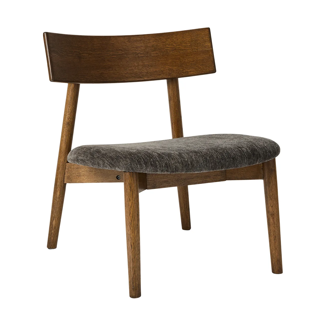 Tetra lounge chair, Granitfarvet stof-mørkolieret eg MUUBS