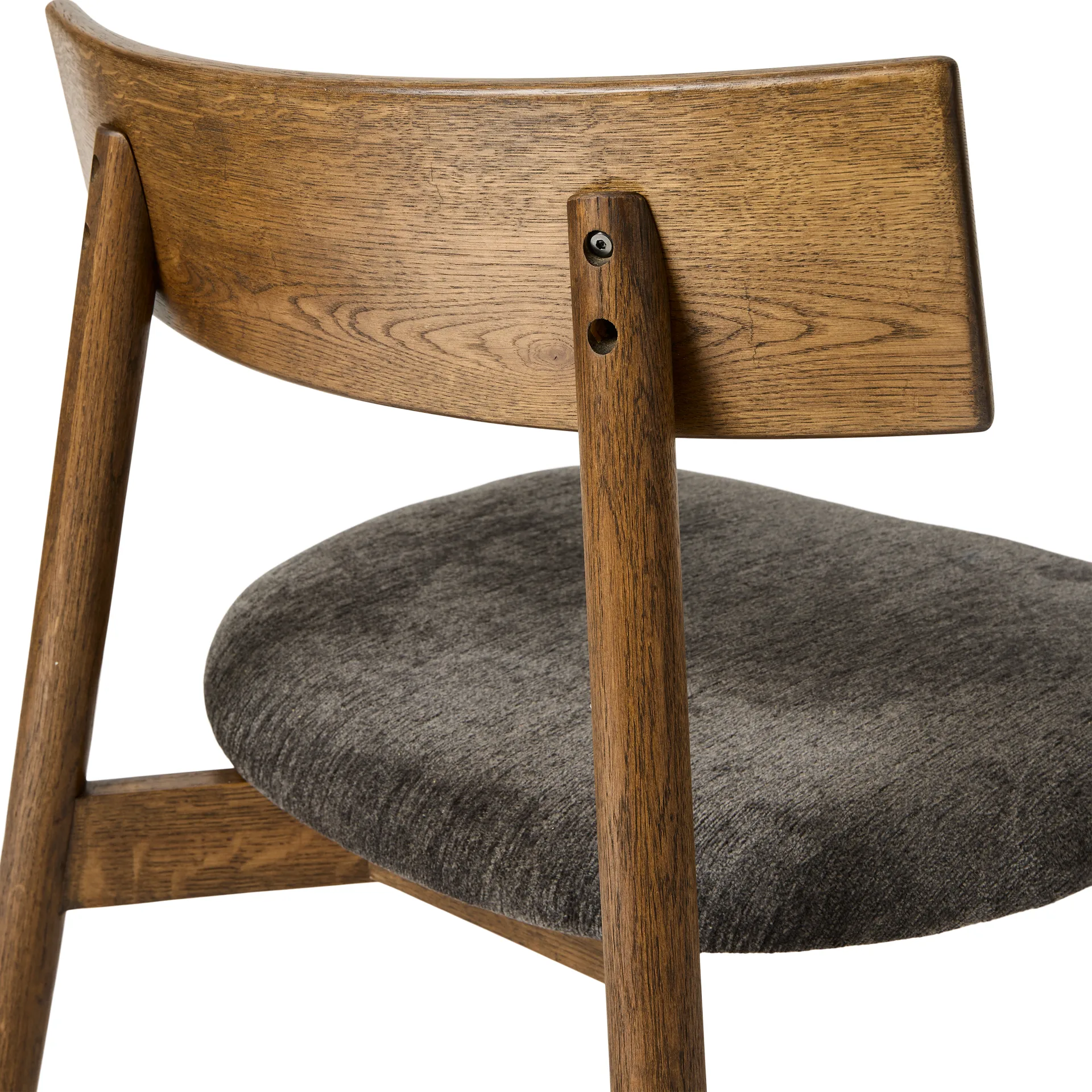 Tetra lounge chair, Granitfarvet stof-mørkolieret eg MUUBS