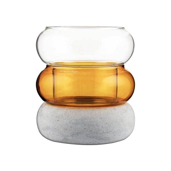 Bagel vase/fyrfadsstage 12 cm - Amber - Muurla