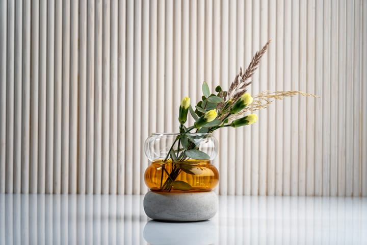Bagel vase/fyrfadsstage 12 cm - Amber - Muurla