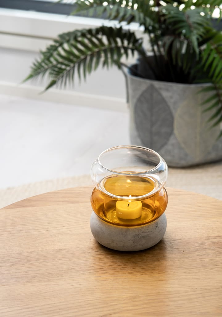 Bagel vase/fyrfadsstage 12 cm - Amber - Muurla