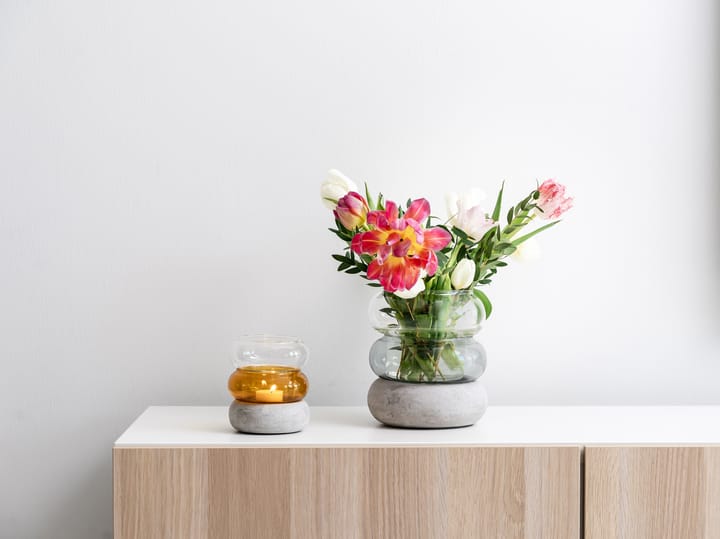 Bagel vase/fyrfadsstage 12 cm - Amber - Muurla