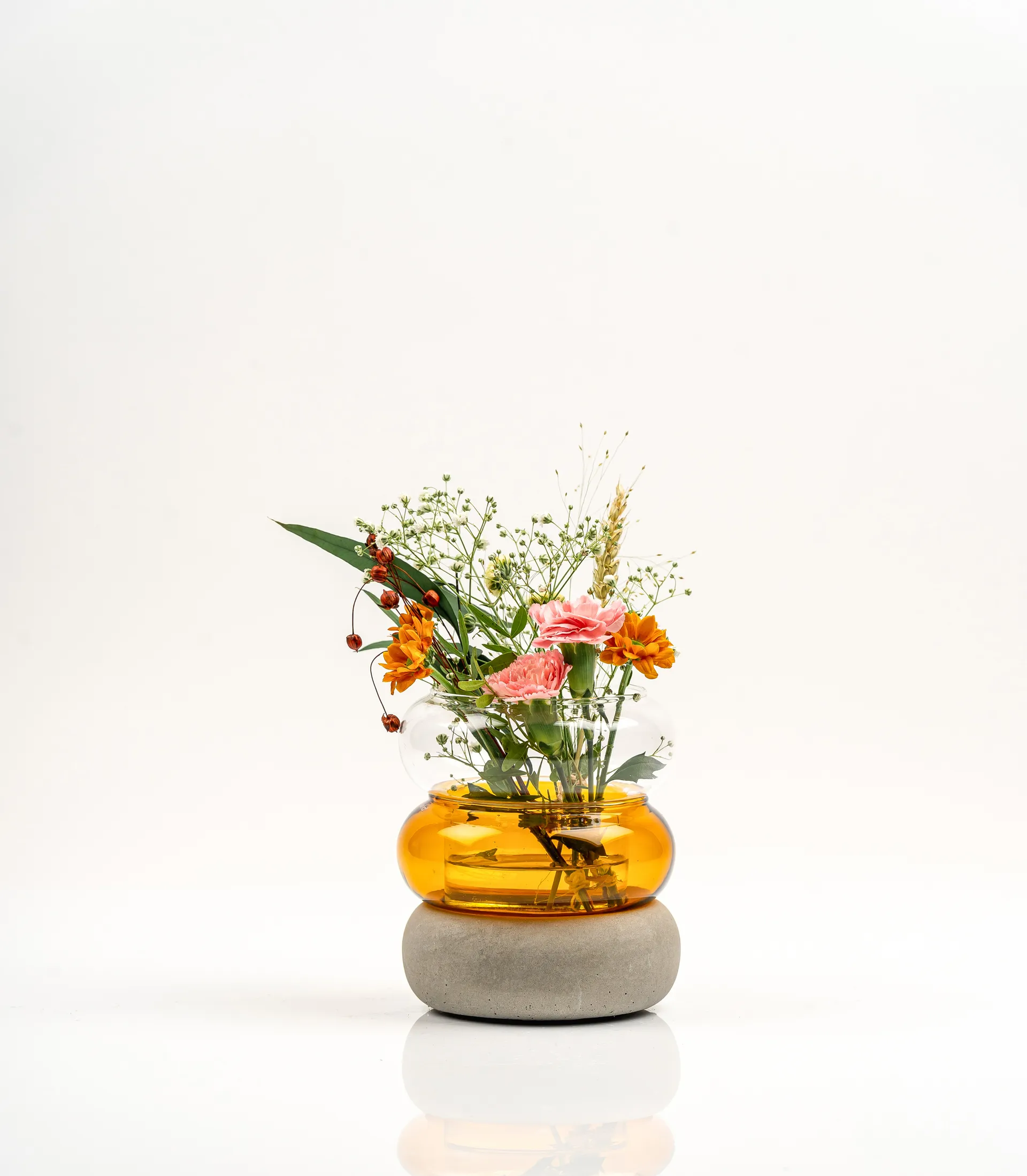 Bagel vase/fyrfadsstage 12 cm, Amber Muurla