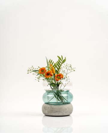 Bagel vase/fyrfadsstage 12 cm - Lake blue - Muurla